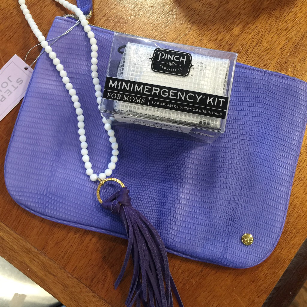 pinch provisions, mini emergency kit, tassel knot necklace, stephanie johnson