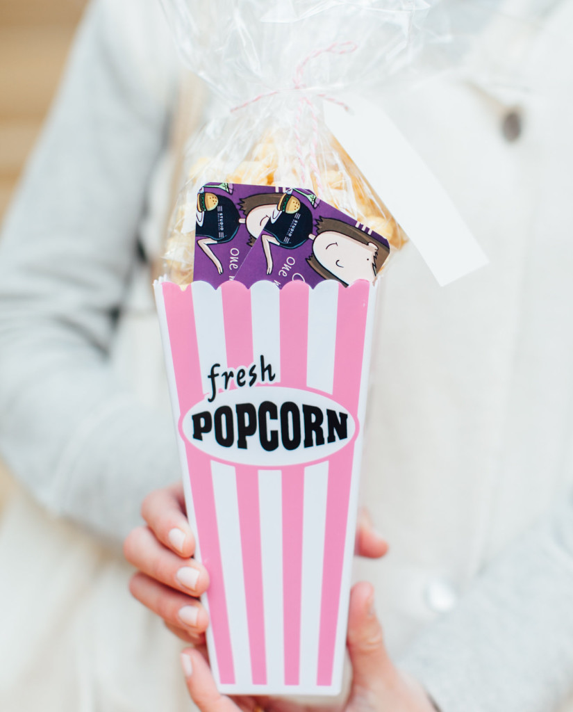 target dollar aisle, teacher gift, movie and popcorn gift, dallas blogger
